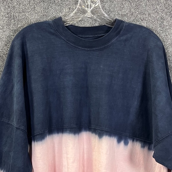 USA Patriotic Spirit Jersey LS Tie Dye Crewneck T-Shirt Oversized RWB Size S - Picture 5 of 13